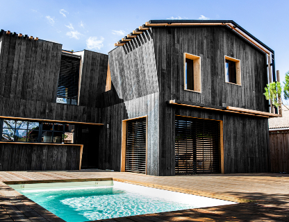 Een huis in de stijl van een Archachon villa