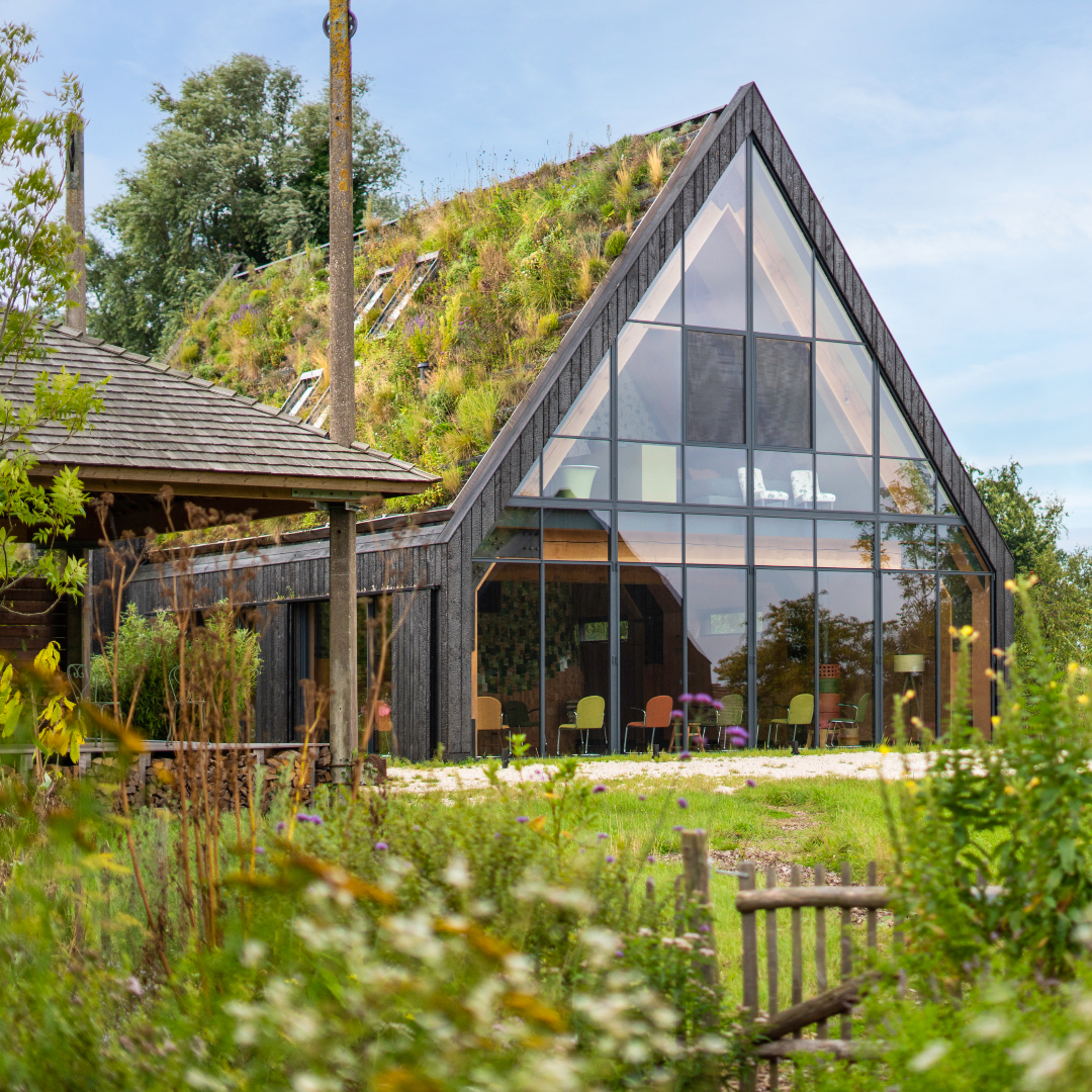 Circular façade cladding: Shou Sugi Ban wood