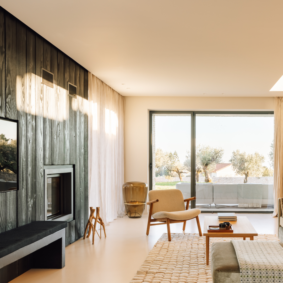 Black wooden wall panel