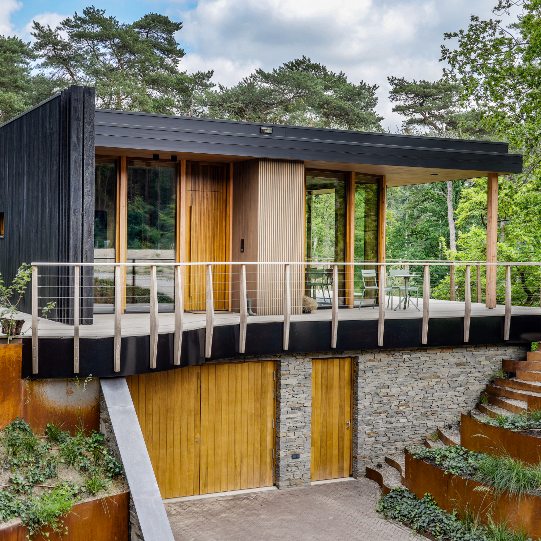 Verbranntes Holz Fassade